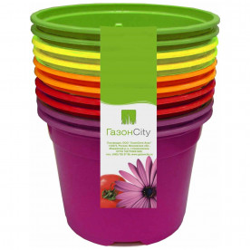 Горшок для цветов пластиковый, круглый, диаметр 10 см, 10 шт.  